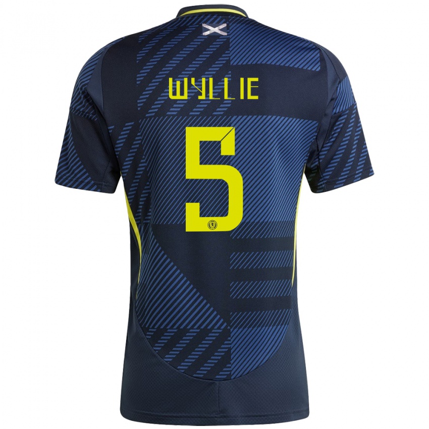 Hombre Camiseta Escocia Jack Wyllie #5 Azul Oscuro 1ª Equipación 24-26 La Camisa México