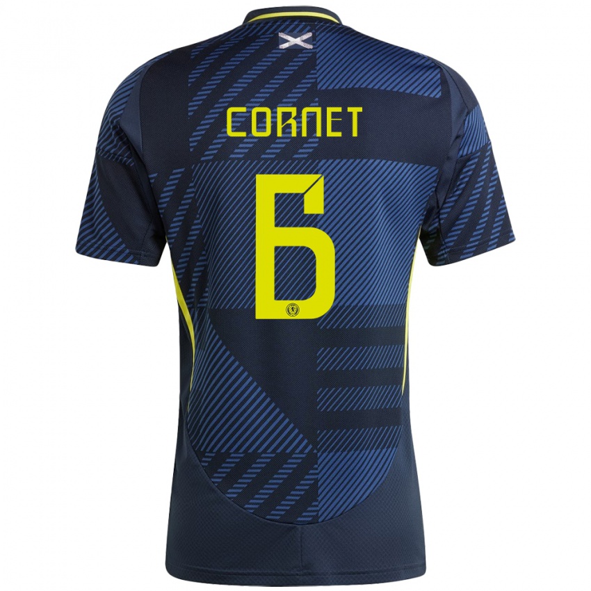 Hombre Camiseta Escocia Chelsea Cornet #6 Azul Oscuro 1ª Equipación 24-26 La Camisa México