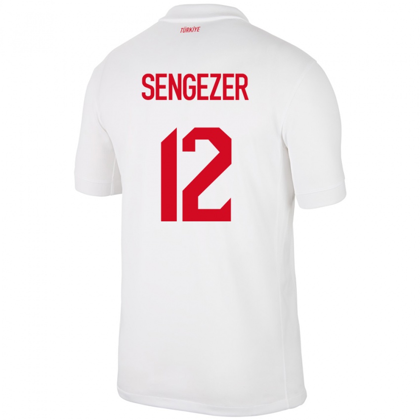 Hombre Camiseta Turquía Muhammed Şengezer #12 Blanco 1ª Equipación 24-26 La Camisa México