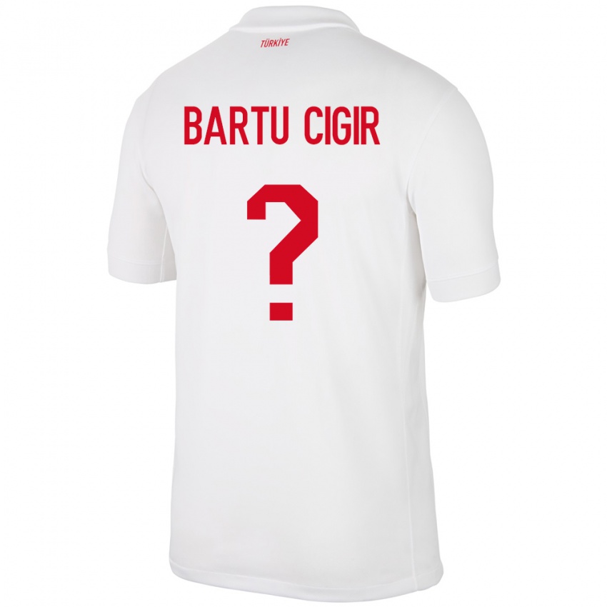 Hombre Camiseta Turquía Can Bartu Çığır #0 Blanco 1ª Equipación 24-26 La Camisa México