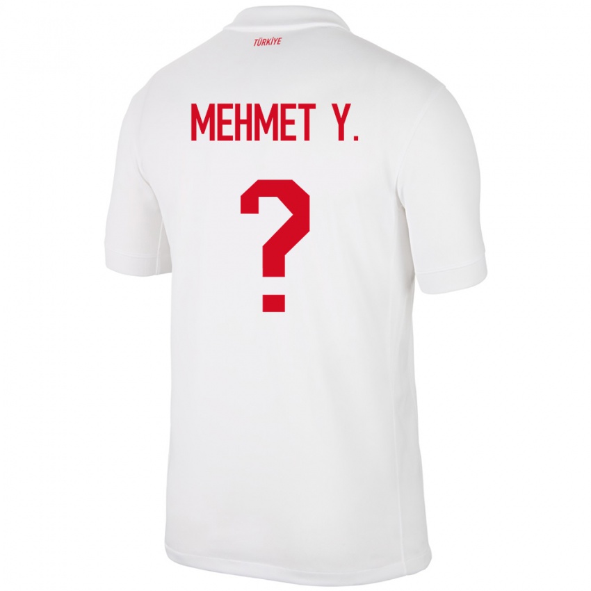 Hombre Camiseta Turquía Mehmet Yildirim #0 Blanco 1ª Equipación 24-26 La Camisa México