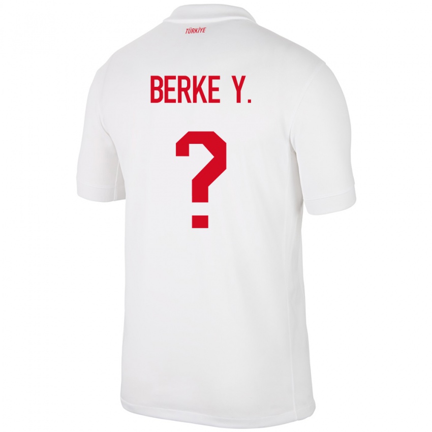 Hombre Camiseta Turquía Berke Yıldırım #0 Blanco 1ª Equipación 24-26 La Camisa México