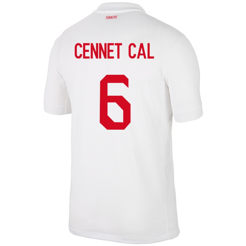 Hombre Camiseta Turquía Meryem Cennet Çal #6 Blanco 1ª Equipación 24-26 La Camisa México