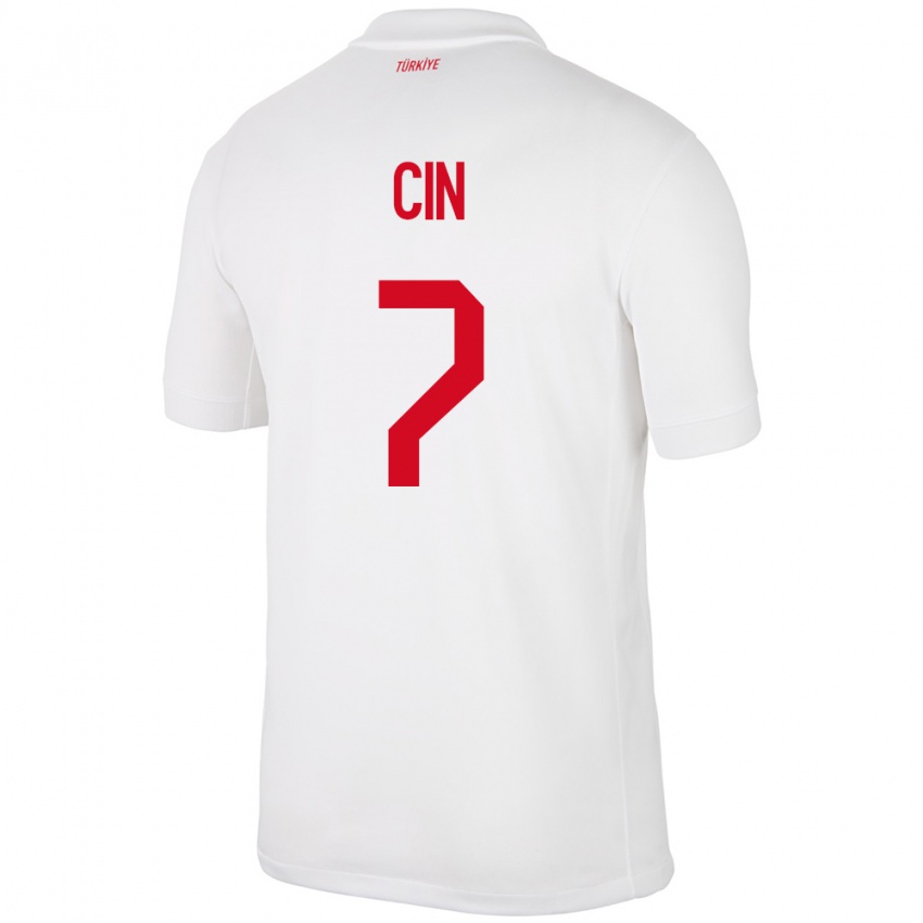 Hombre Camiseta Turquía Miray Cin #7 Blanco 1ª Equipación 24-26 La Camisa México