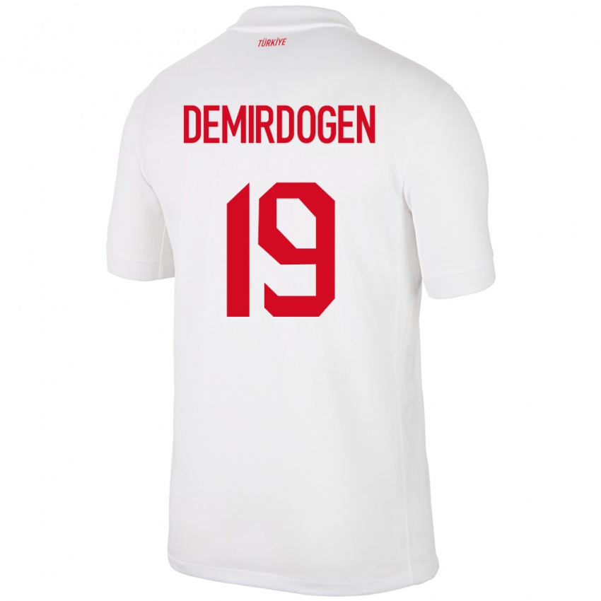 Hombre Camiseta Turquía Neslihan Demirdögen #19 Blanco 1ª Equipación 24-26 La Camisa México