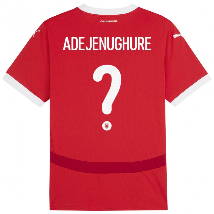 Hombre Camiseta Austria Oghenetejiri Adejenughure #0 Rojo 1ª Equipación 24-26 La Camisa México
