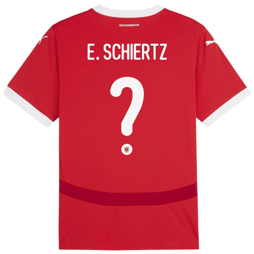 Hombre Camiseta Austria Emilio Schiertz #0 Rojo 1ª Equipación 24-26 La Camisa México