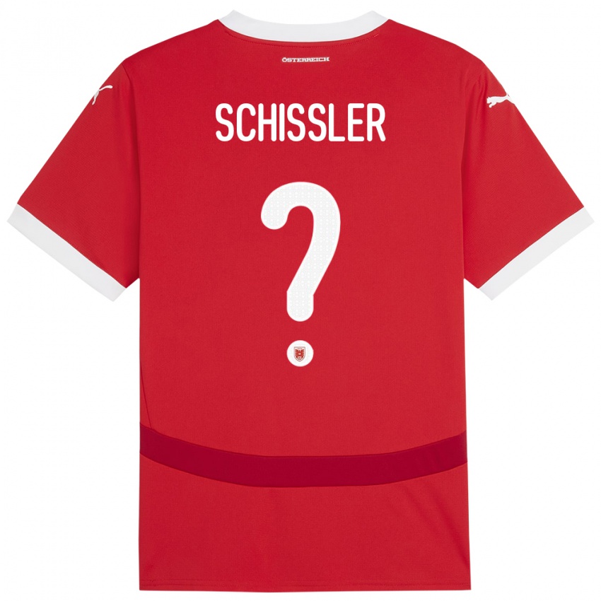 Hombre Camiseta Austria Timo Schissler #0 Rojo 1ª Equipación 24-26 La Camisa México