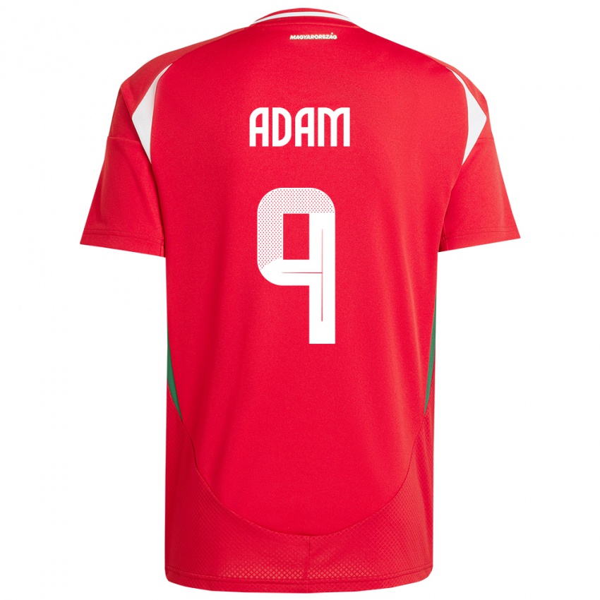Hombre Camiseta Hungría Martin Ádám #9 Rojo 1ª Equipación 24-26 La Camisa México