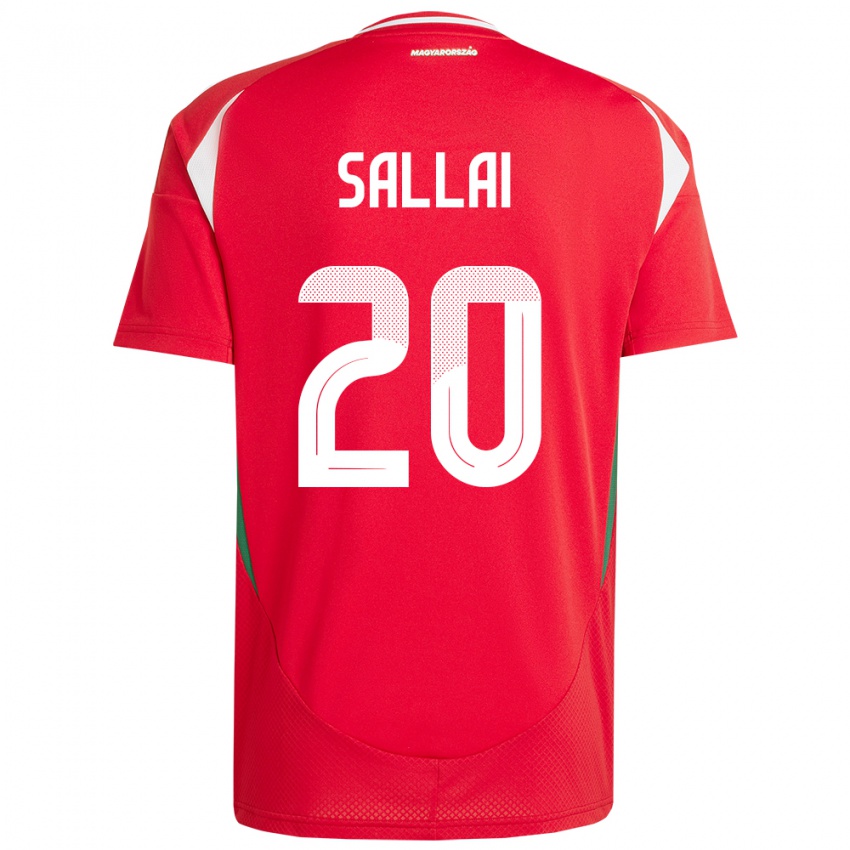 Hombre Camiseta Hungría Roland Sallai #20 Rojo 1ª Equipación 24-26 La Camisa México