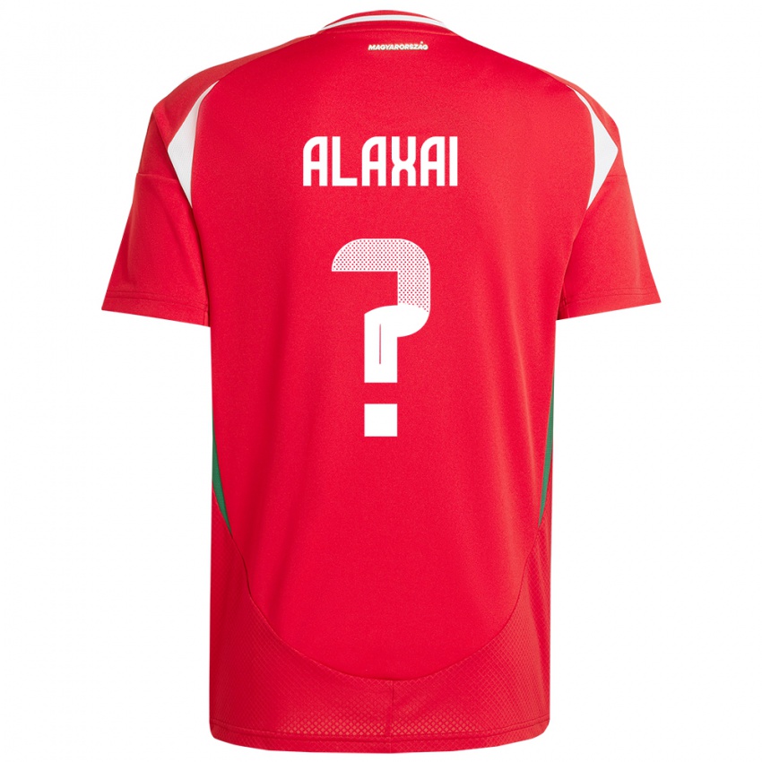 Hombre Camiseta Hungría Áron Alaxai #0 Rojo 1ª Equipación 24-26 La Camisa México