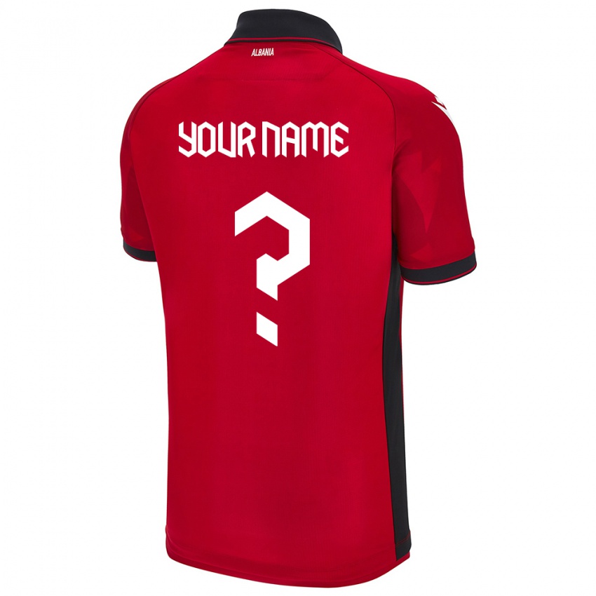 Hombre Camiseta Albania Su Nombre #0 Rojo 1ª Equipación 24-26 La Camisa México