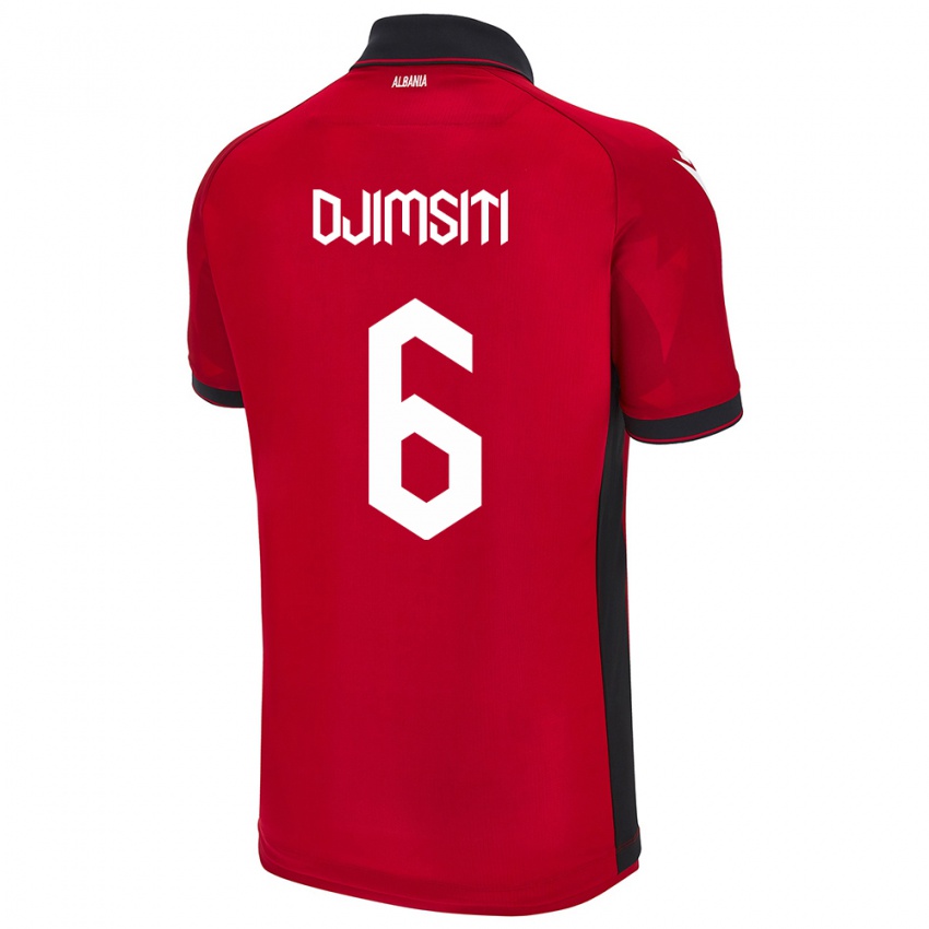 Hombre Camiseta Albania Berat Djimsiti #6 Rojo 1ª Equipación 24-26 La Camisa México