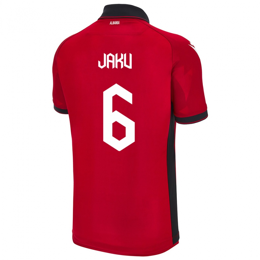 Hombre Camiseta Albania Jordi Jaku #6 Rojo 1ª Equipación 24-26 La Camisa México