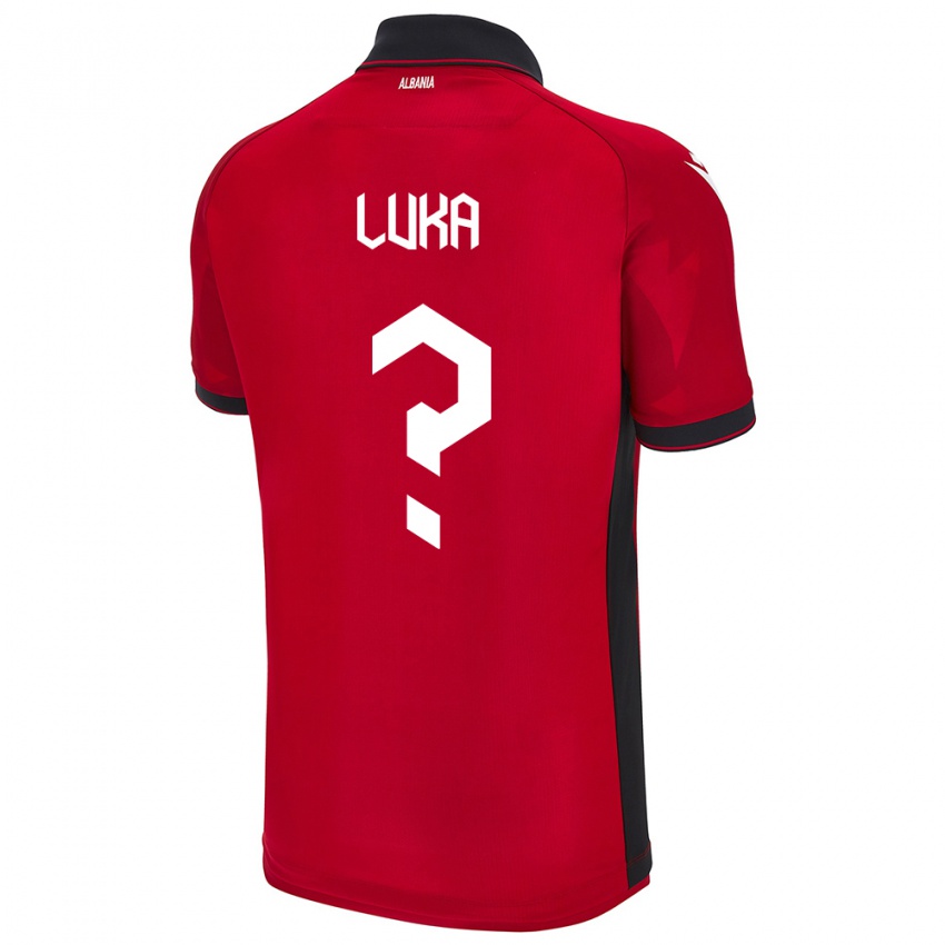 Hombre Camiseta Albania Majkol Luka #0 Rojo 1ª Equipación 24-26 La Camisa México