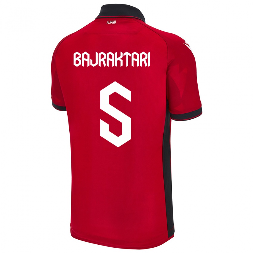 Hombre Camiseta Albania Arbiona Bajraktari #5 Rojo 1ª Equipación 24-26 La Camisa México