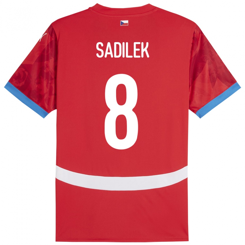 Hombre Camiseta Chequia Michal Sadílek #8 Rojo 1ª Equipación 24-26 La Camisa México
