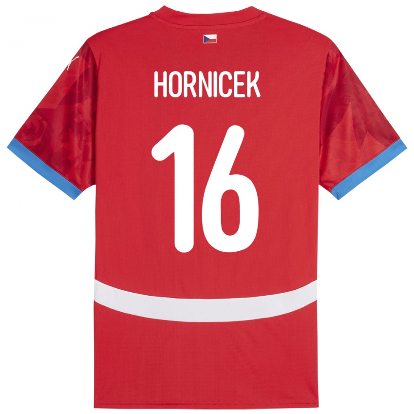 Hombre Camiseta Chequia Lukas Hornicek #16 Rojo 1ª Equipación 24-26 La Camisa México