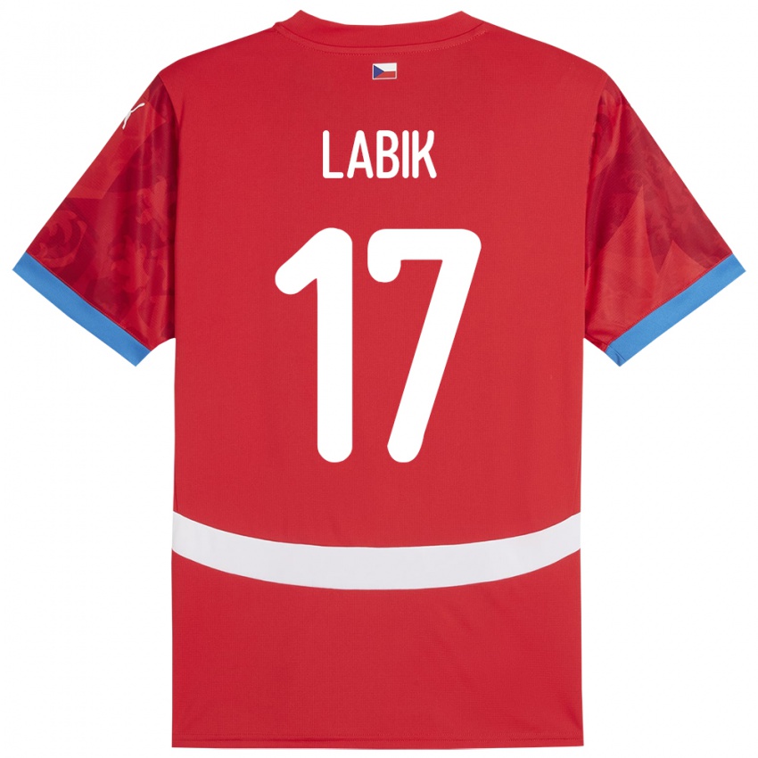 Hombre Camiseta Chequia Albert Labik #17 Rojo 1ª Equipación 24-26 La Camisa México