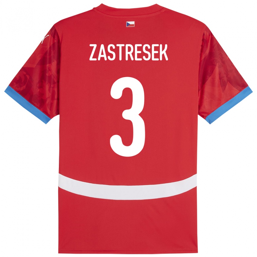 Hombre Camiseta Chequia Matous Zastresek #3 Rojo 1ª Equipación 24-26 La Camisa México