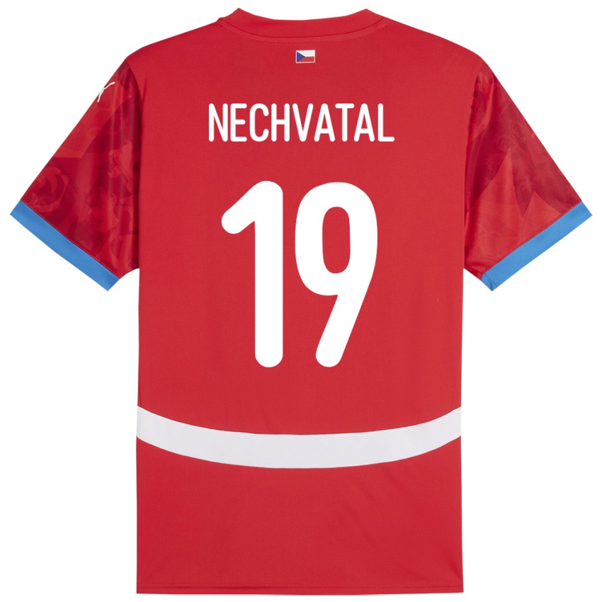 Hombre Camiseta Chequia Matyas Nechvatal #19 Rojo 1ª Equipación 24-26 La Camisa México