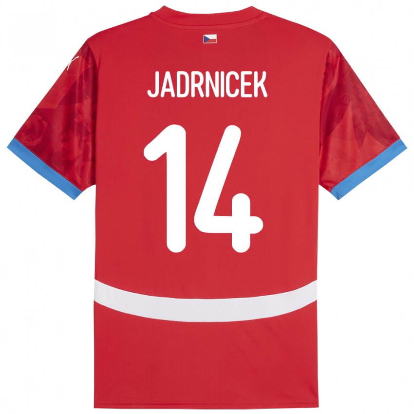 Hombre Camiseta Chequia Nikola Jadrnicek #14 Rojo 1ª Equipación 24-26 La Camisa México