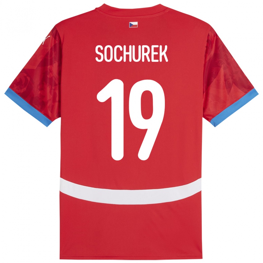 Hombre Camiseta Chequia Hugo Sochurek #19 Rojo 1ª Equipación 24-26 La Camisa México