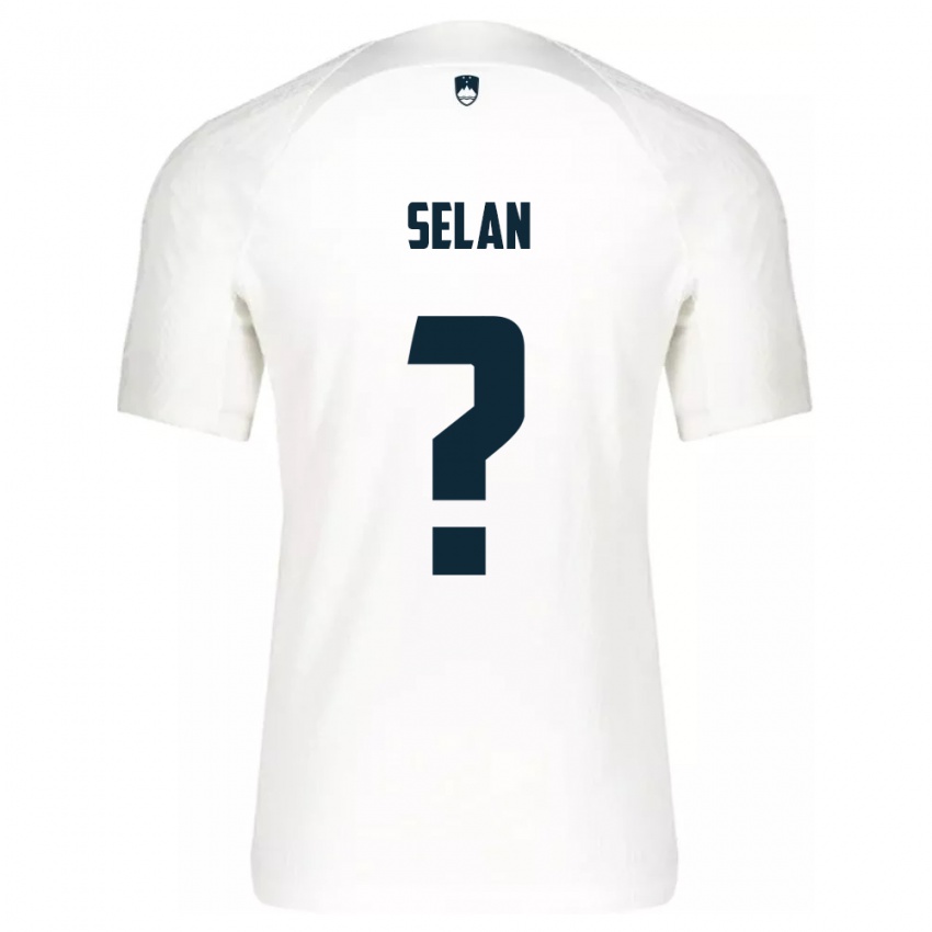 Hombre Camiseta Eslovenia Beno Selan #0 Blanco 1ª Equipación 24-26 La Camisa México