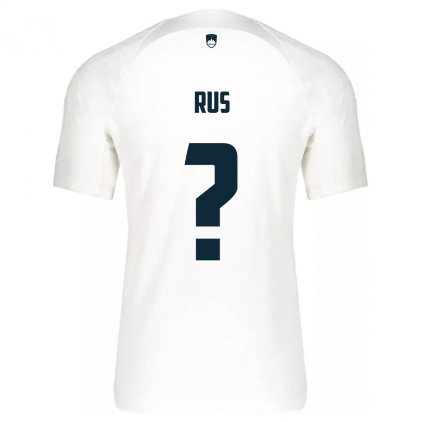 Hombre Camiseta Eslovenia Luka Rus #0 Blanco 1ª Equipación 24-26 La Camisa México