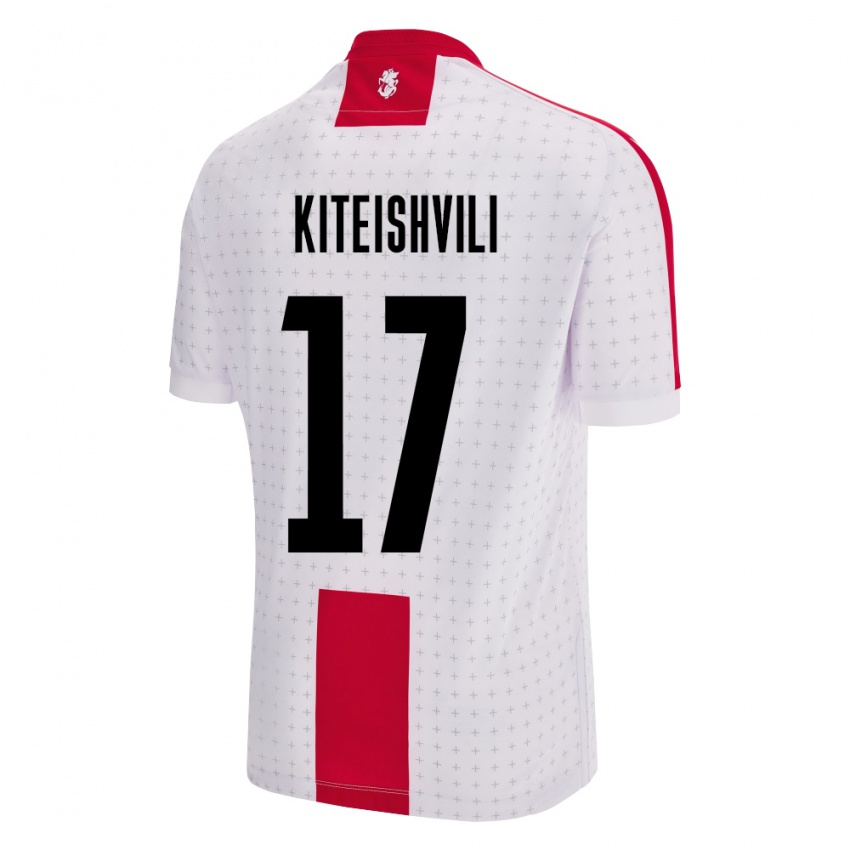 Hombre Camiseta Georgia Otar Kiteishvili #17 Blanco 1ª Equipación 24-26 La Camisa México