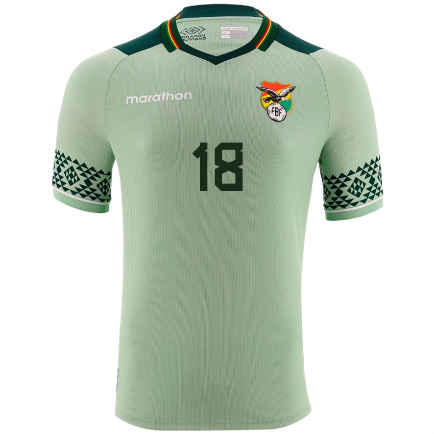 Hombre Camiseta Bolivia Fernando Nava #18 Verde Claro 1ª Equipación 24-26 La Camisa México