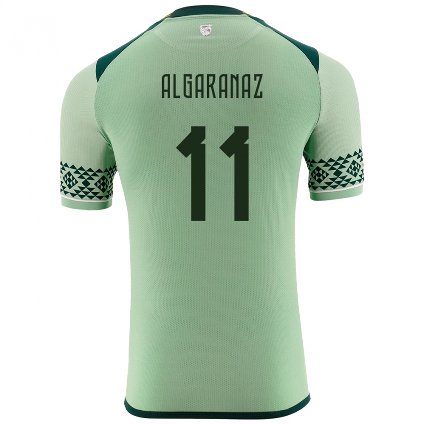 Hombre Camiseta Bolivia Carmelo Algarañaz #11 Verde Claro 1ª Equipación 24-26 La Camisa México