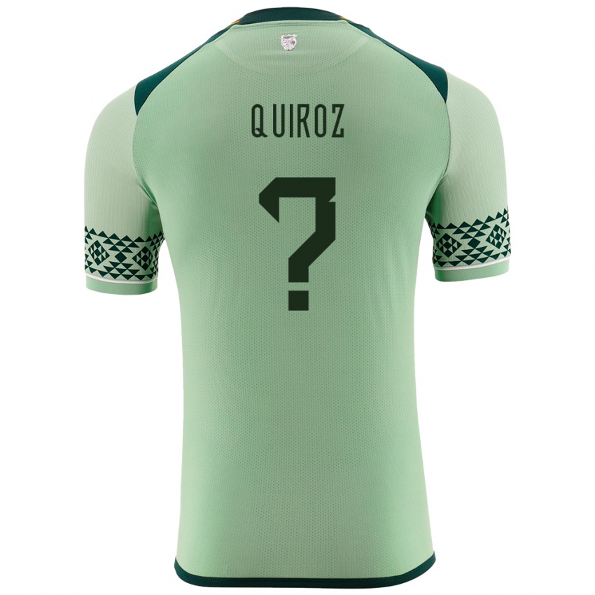 Hombre Camiseta Bolivia Abigaíl Quiroz #0 Verde Claro 1ª Equipación 24-26 La Camisa México