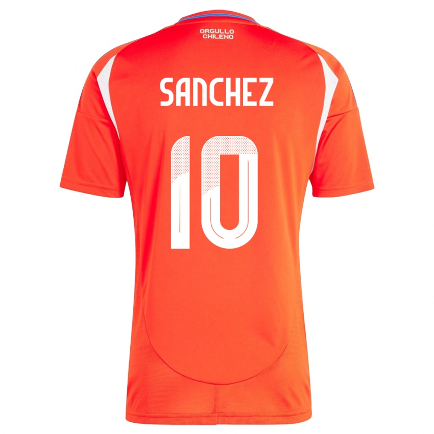 Hombre Camiseta Chile Alexis Sánchez #10 Rojo 1ª Equipación 24-26 La Camisa México