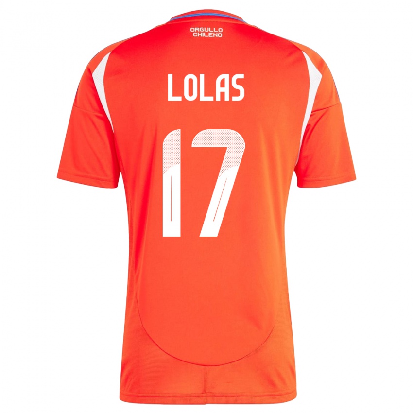 Hombre Camiseta Chile Manuel Lolas #17 Rojo 1ª Equipación 24-26 La Camisa México