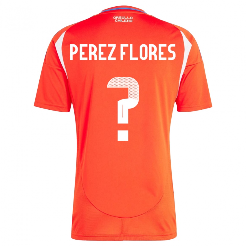 Hombre Camiseta Chile Benjamín Pérez Flores #0 Rojo 1ª Equipación 24-26 La Camisa México