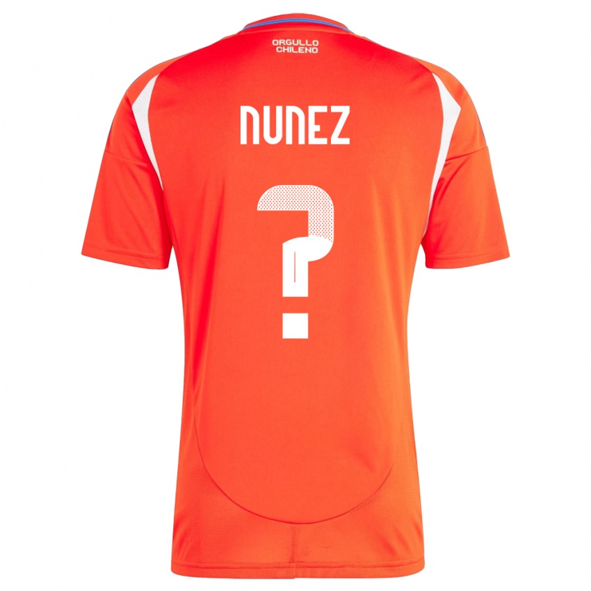 Hombre Camiseta Chile Renato Nuñez #0 Rojo 1ª Equipación 24-26 La Camisa México