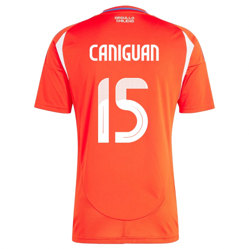 Hombre Camiseta Chile Franchesca Caniguán #15 Rojo 1ª Equipación 24-26 La Camisa México