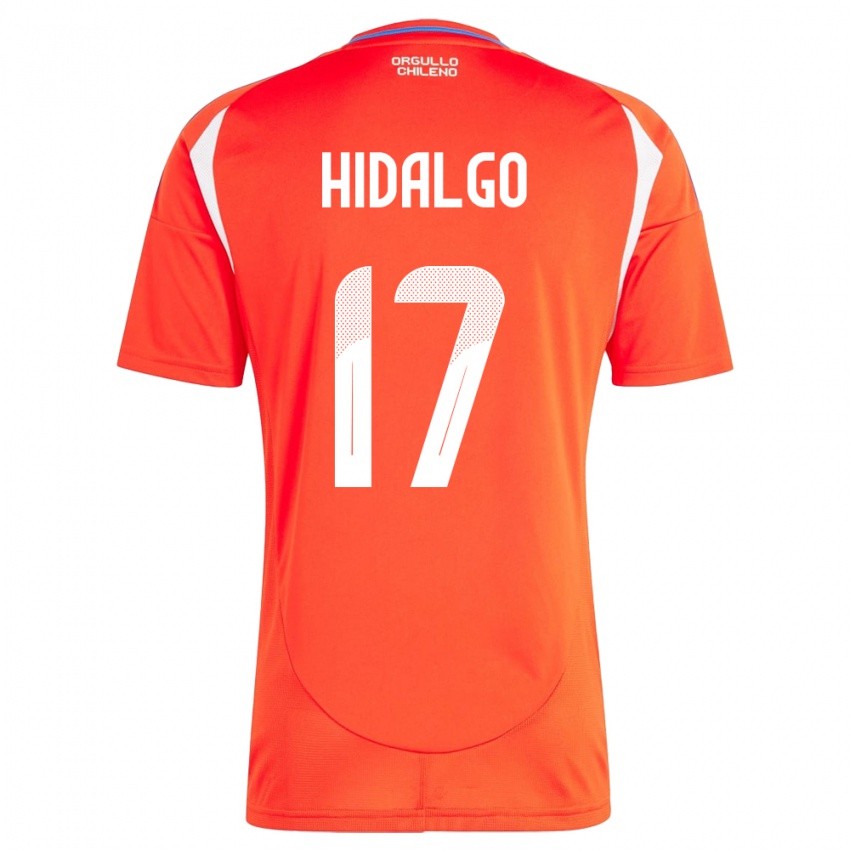 Hombre Camiseta Chile Fernanda Hidalgo #17 Rojo 1ª Equipación 24-26 La Camisa México