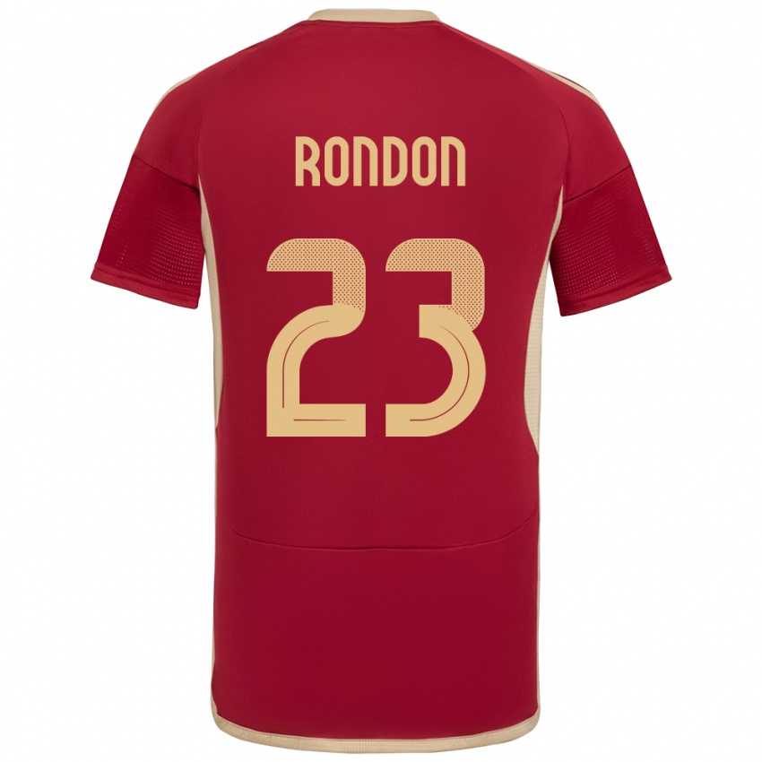 Hombre Camiseta Venezuela Salomón Rondón #23 Borgoña 1ª Equipación 24-26 La Camisa México