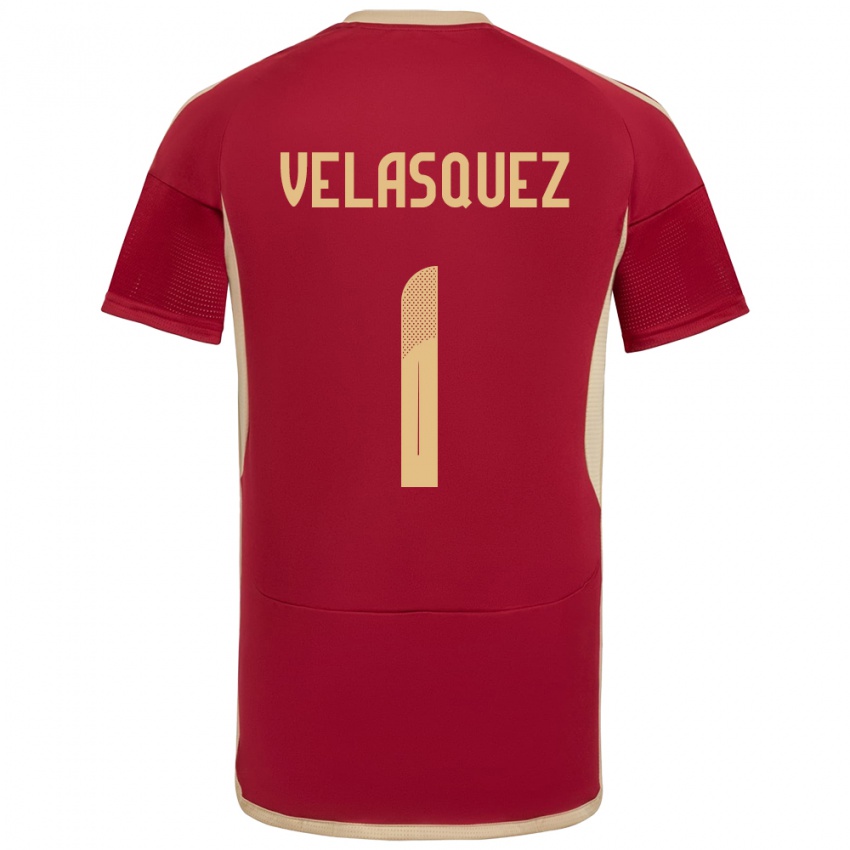 Hombre Camiseta Venezuela Yessica Velásquez #1 Borgoña 1ª Equipación 24-26 La Camisa México