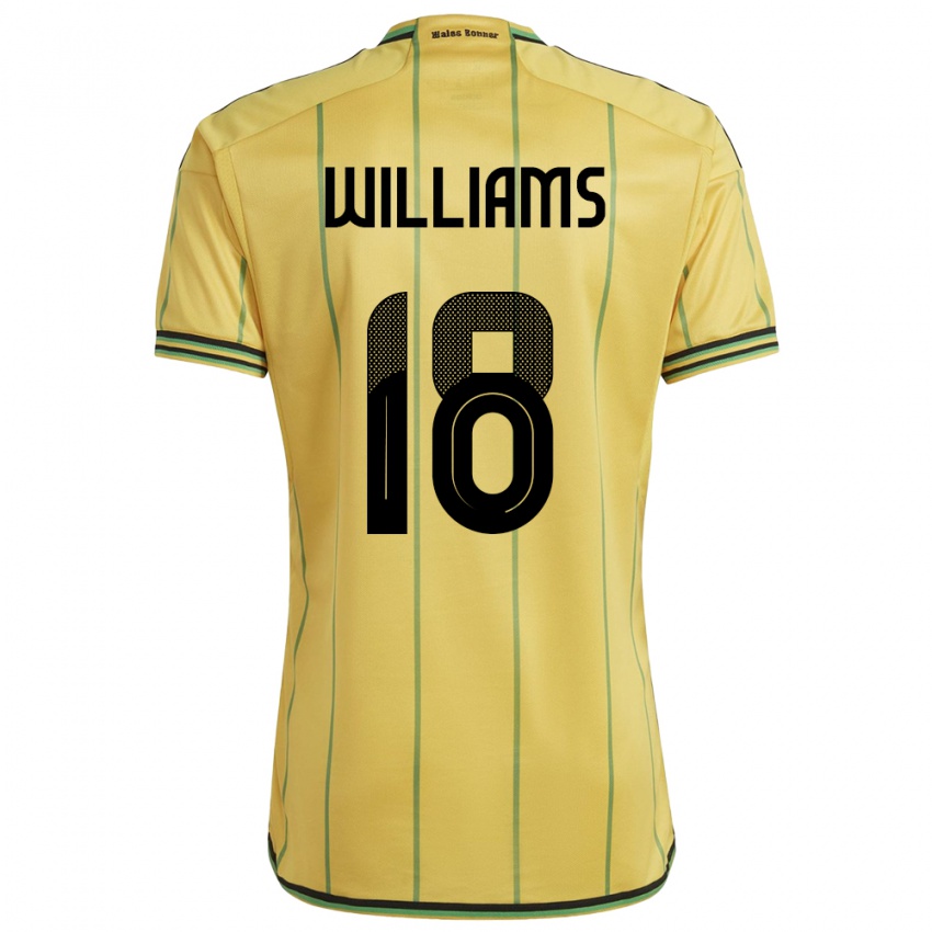 Hombre Camiseta Jamaica Romario Williams #18 Amarillo 1ª Equipación 24-26 La Camisa México