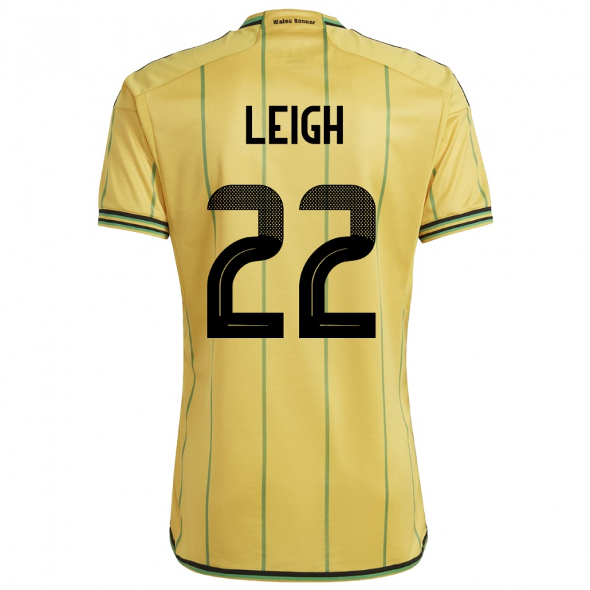 Hombre Camiseta Jamaica Greg Leigh #22 Amarillo 1ª Equipación 24-26 La Camisa México