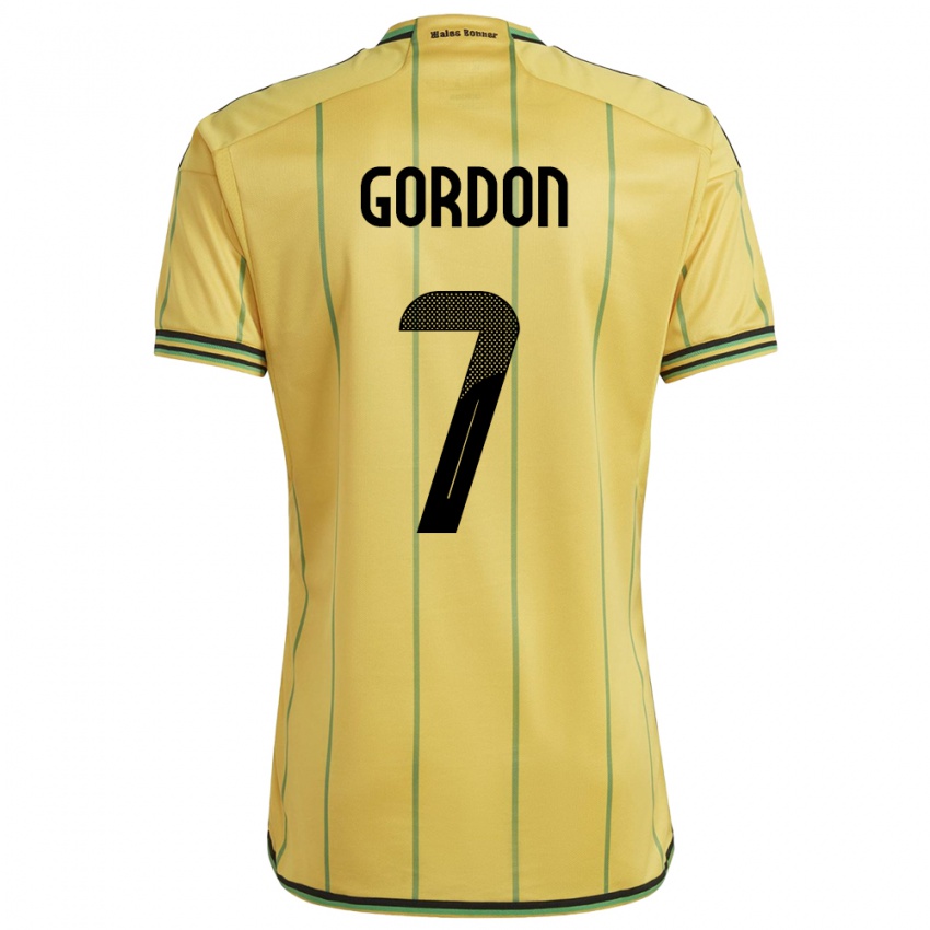 Hombre Camiseta Jamaica Robino Gordon #7 Amarillo 1ª Equipación 24-26 La Camisa México
