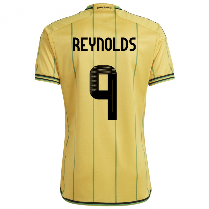 Hombre Camiseta Jamaica Fabian Reynolds #9 Amarillo 1ª Equipación 24-26 La Camisa México