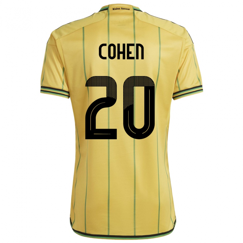 Hombre Camiseta Jamaica Dunsting Cohen #20 Amarillo 1ª Equipación 24-26 La Camisa México