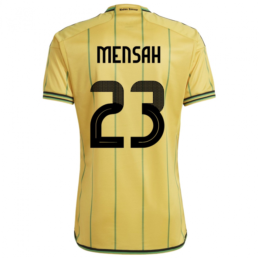 Hombre Camiseta Jamaica Serena Mensah #23 Amarillo 1ª Equipación 24-26 La Camisa México