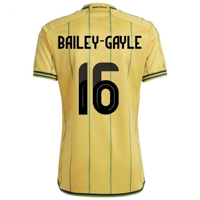 Hombre Camiseta Jamaica Paige Bailey-Gayle #16 Amarillo 1ª Equipación 24-26 La Camisa México