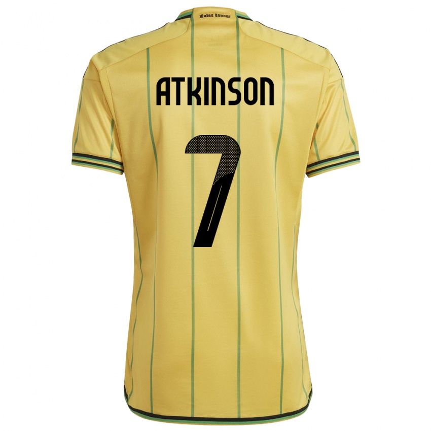 Hombre Camiseta Jamaica Natoya Atkinson #7 Amarillo 1ª Equipación 24-26 La Camisa México