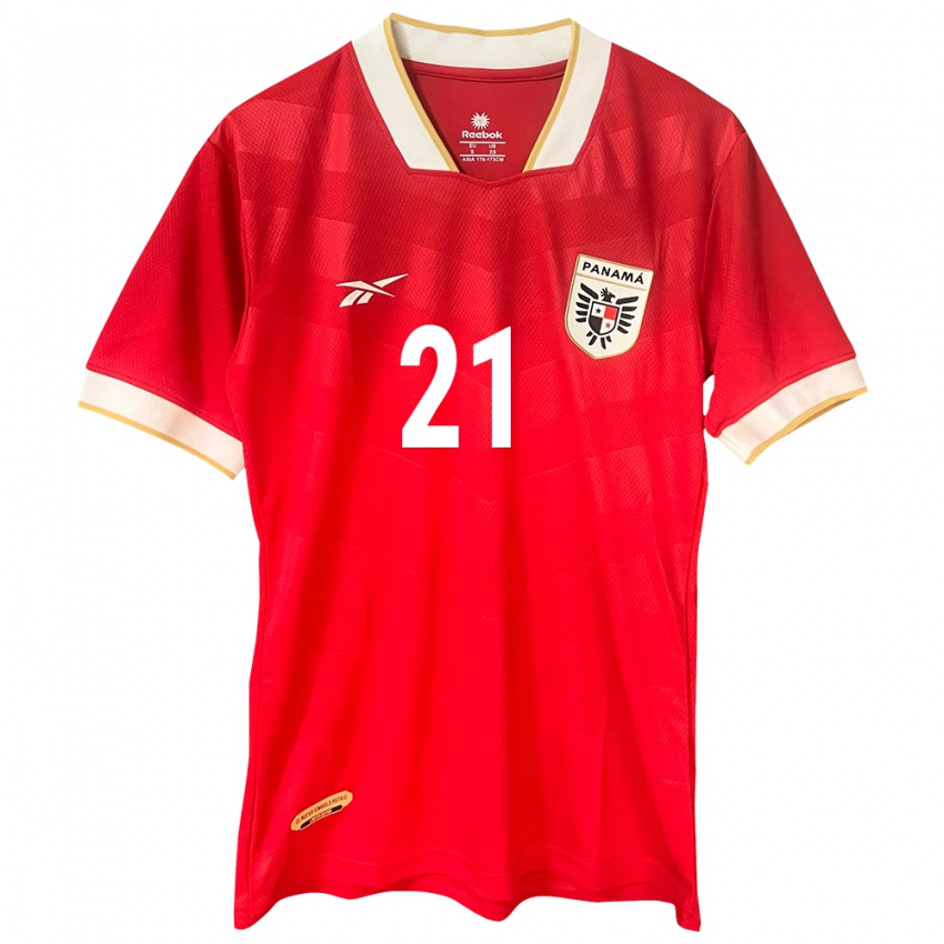 Hombre Camiseta Panamá Nicole De Obaldía #21 Rojo 1ª Equipación 24-26 La Camisa México